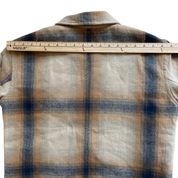 Prana Bridges Flannel Jacket Women's Small Sandstone Quilted Lining Chore Coat - Picture 12 of 13